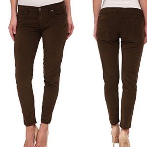 Hudson Finn Boy Skinny Corduroy Pants Olive Green